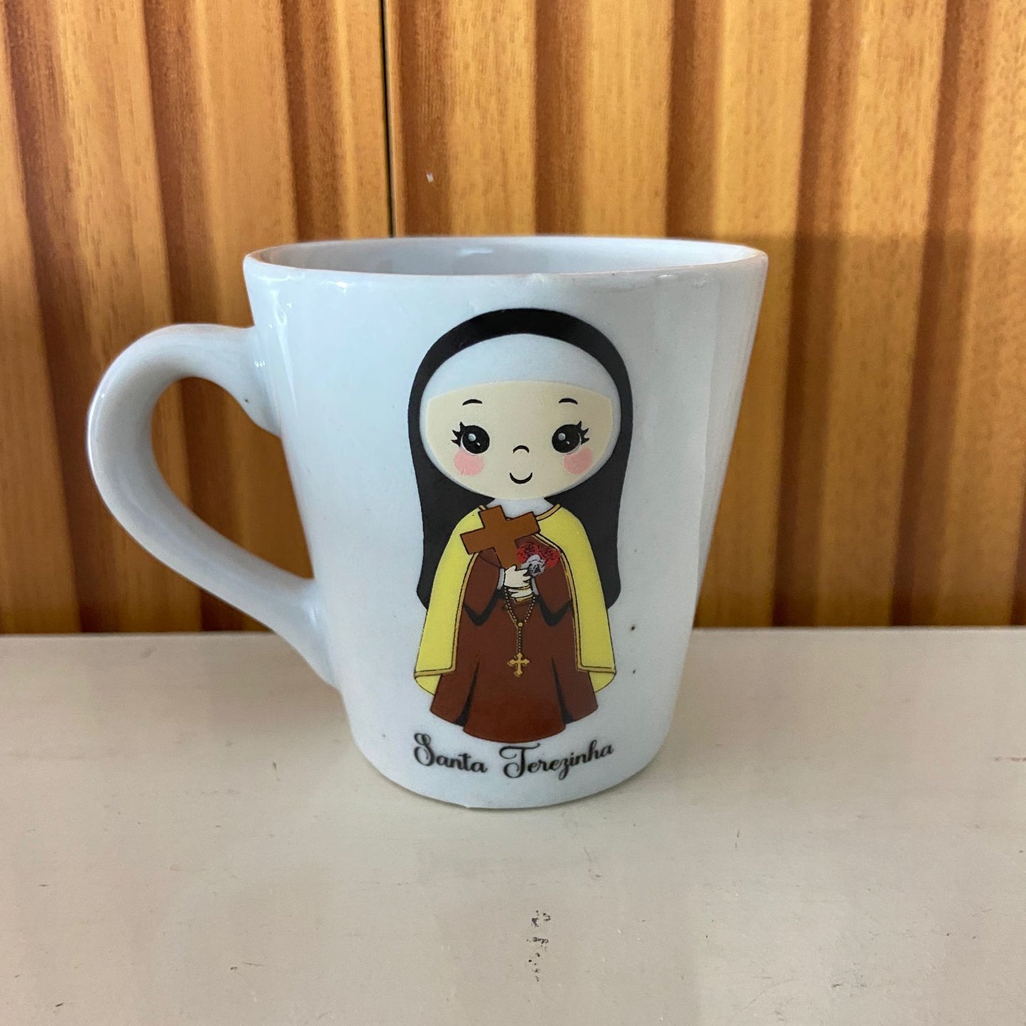 XÍCARA BRANCA SANTA TERESINHA (1 UNIDADE)
