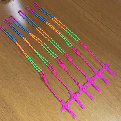 TERÇO SILICONE MESCLADO CORES SORTIDAS (12 UNIDADES)