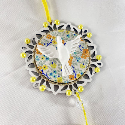 MANDALA DE BERÇO DIVINO ESPIRITO SANTO P AMARELO (1 UNIDADE)