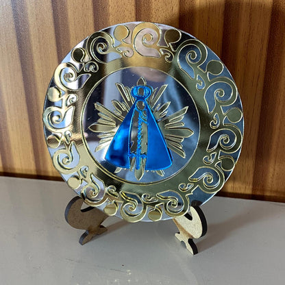 ENFEITE DE MESA MDF COM ACRILICO NOSSA SENHORA APARECIDA (1 UNIDADE)