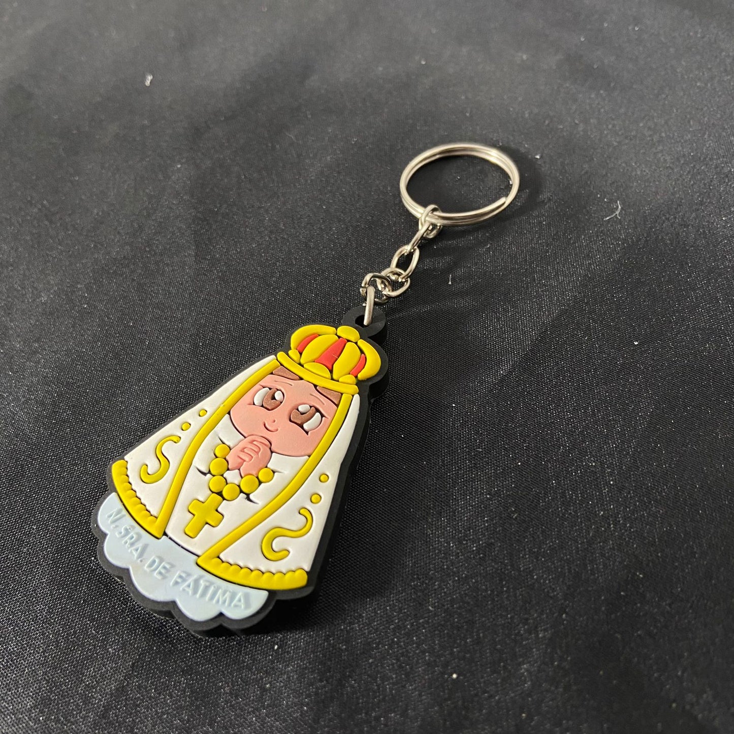 CHAVEIRO EMBORRACHADO NOSSA SENHORA DE FÁTIMA MOD1 (12 UNIDADES)
