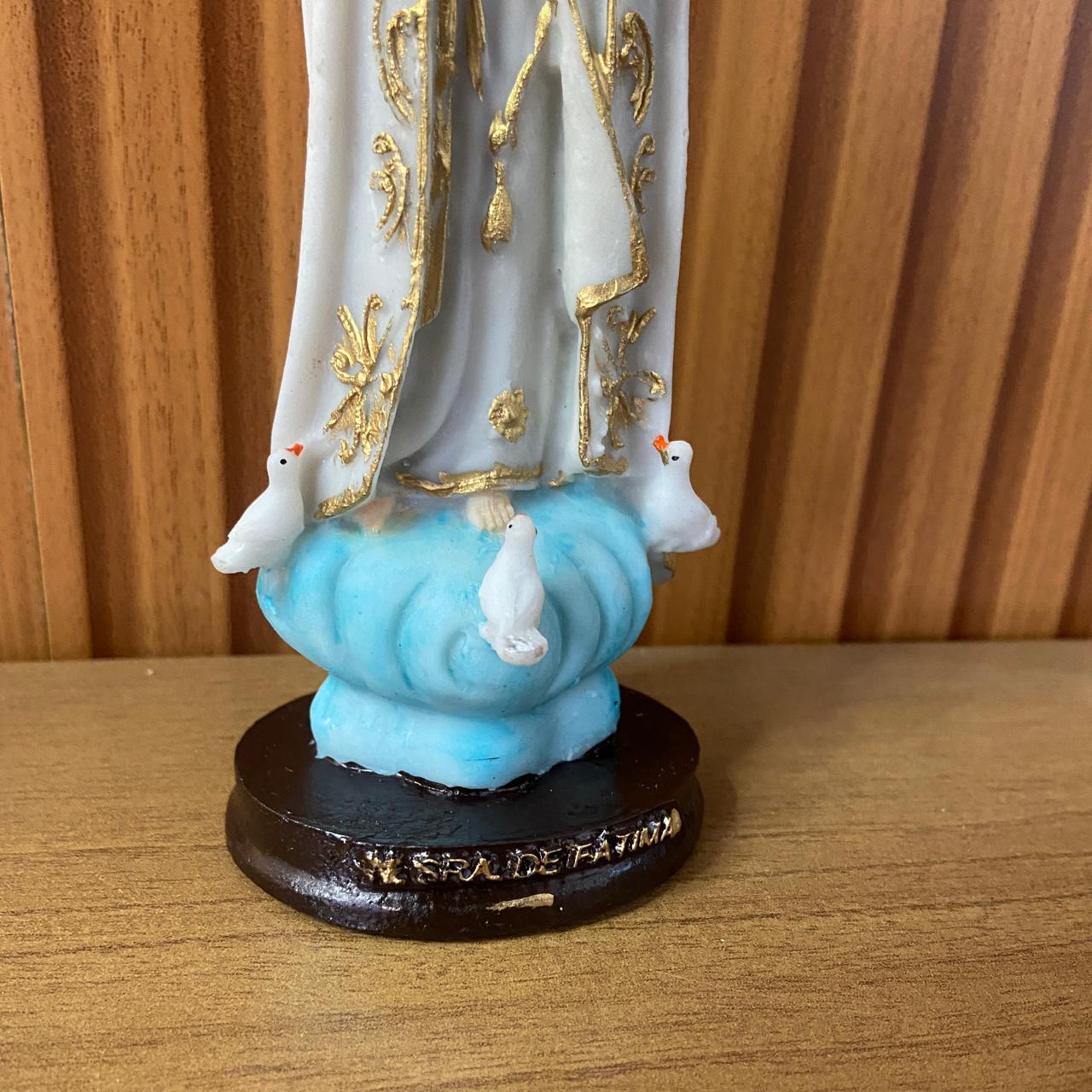 IMAGEM DE RESINA NACIONAL NOSSA SENHORA DE FÁTIMA 20CM (1 UNIDADE)