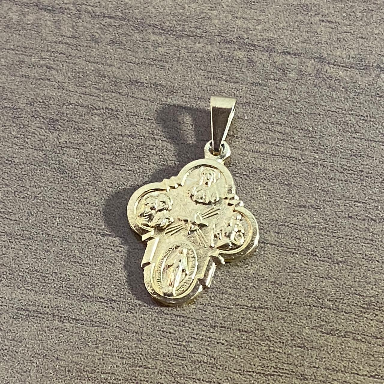 MEDALHA ITALIANA DOURADA QUATRO VIAS (6 UNIDADES)