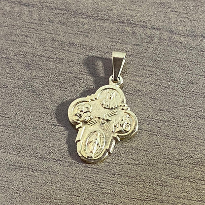 MEDALHA ITALIANA DOURADA QUATRO VIAS (6 UNIDADES)