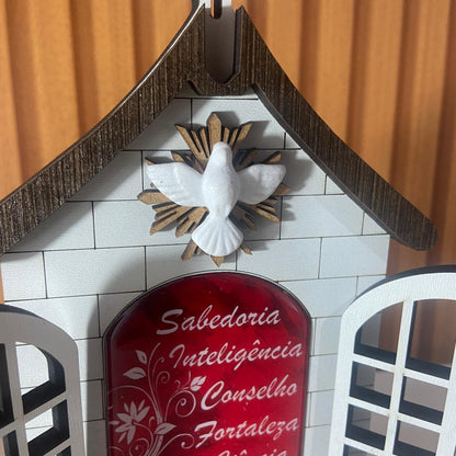 CAPELA PORTA DIVINO ESPÍRITO SANTO 16CM (1 UNIDADE)