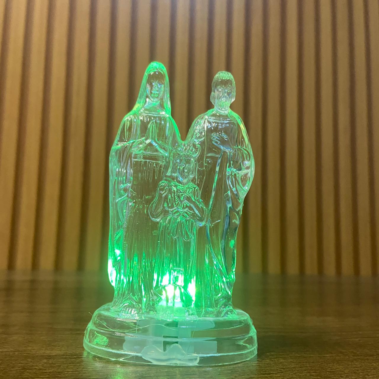 IMAGEM DE ACRÍLICO SAGRADA FAMÍLIA COM LED 11CM (1 UNIDADE)