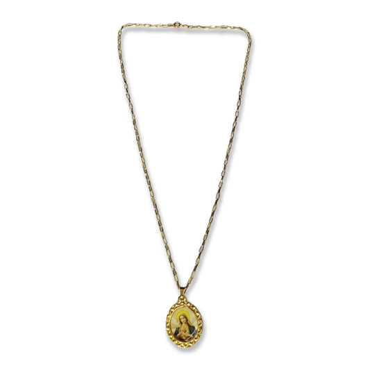 CORRENTE DOURADA IMACULADO CORAÇÃO DE MARIA MOD1 ( 1 UNIDADES)