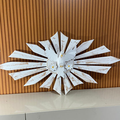 MANDALA MADEIRA BRANCA DIVINO ESPIRITO SANTO 48CMX1M  (1 UNIDADE)