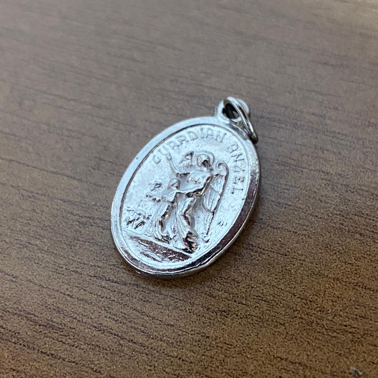 MEDALHA ITALIANA SÃO MIGUEL ARCANJO E ANJO DA GUARDA  (6 UNIDADES)