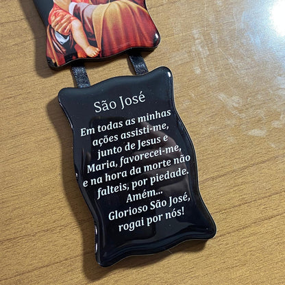 ADORNO DUPLO QUADRADO FITA SÃO JOSÉ (1 UNIDADE)