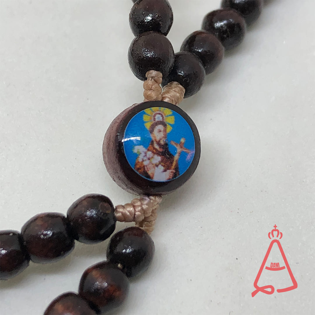 TERÇO PULSEIRA MADEIRA SÃO FRANCISCO XAVIER (12 UNIDADES)