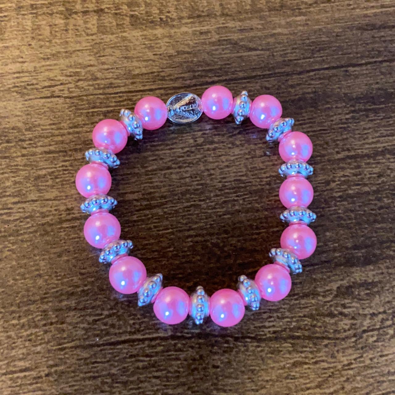 PULSEIRA PÉROLA INFANTIL NOSSA SENHORA APARECIDA ROSA (0 UNIDADES)