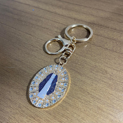 CHAVEIRO LUXO NOSSA SENHORA DAS GRAÇAS COM MOSQUETE MOD4 (6 UNIDADES)