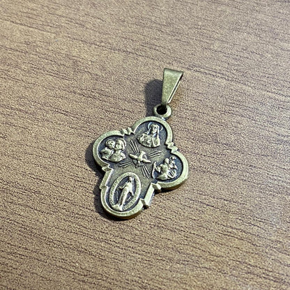 MEDALHA ITALIANA OURO VELHO QUATRO VIAS (6 UNIDADES)