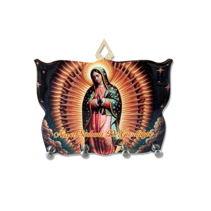 PORTA CHAVE RESINADO NOSSA SENHORA DE GUADALUPE 14CM (1 UNIDADE)
