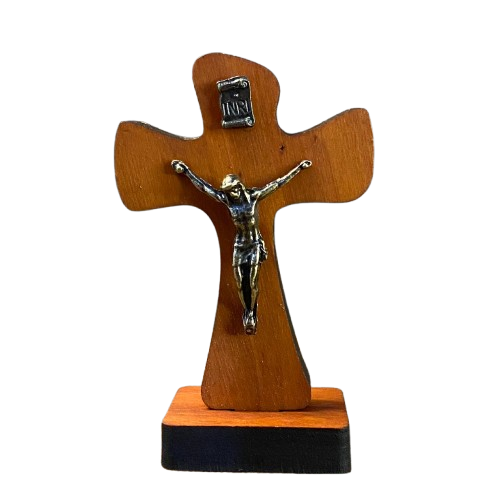 CRUCIFIXO MADEIRA DE MESA  8,5CM (1 UNIDADE)