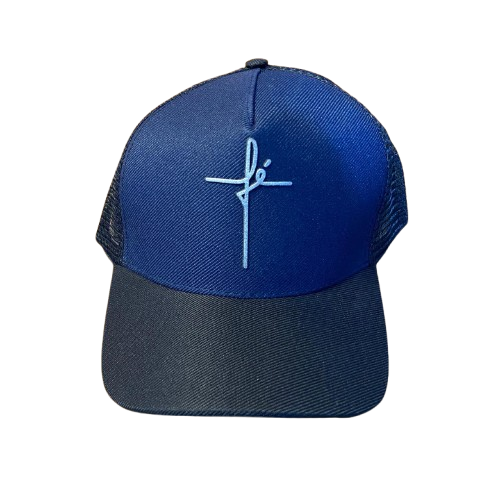 BONÉ FÉ AZUL MARINHO E PRETO  (1 UNIDADES)