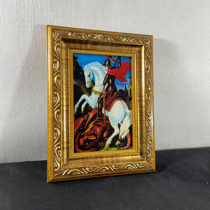 QUADRO COM MOLDURA RESINADO SÃO JORGE 20,5X15,5 (1 UNIDADE)