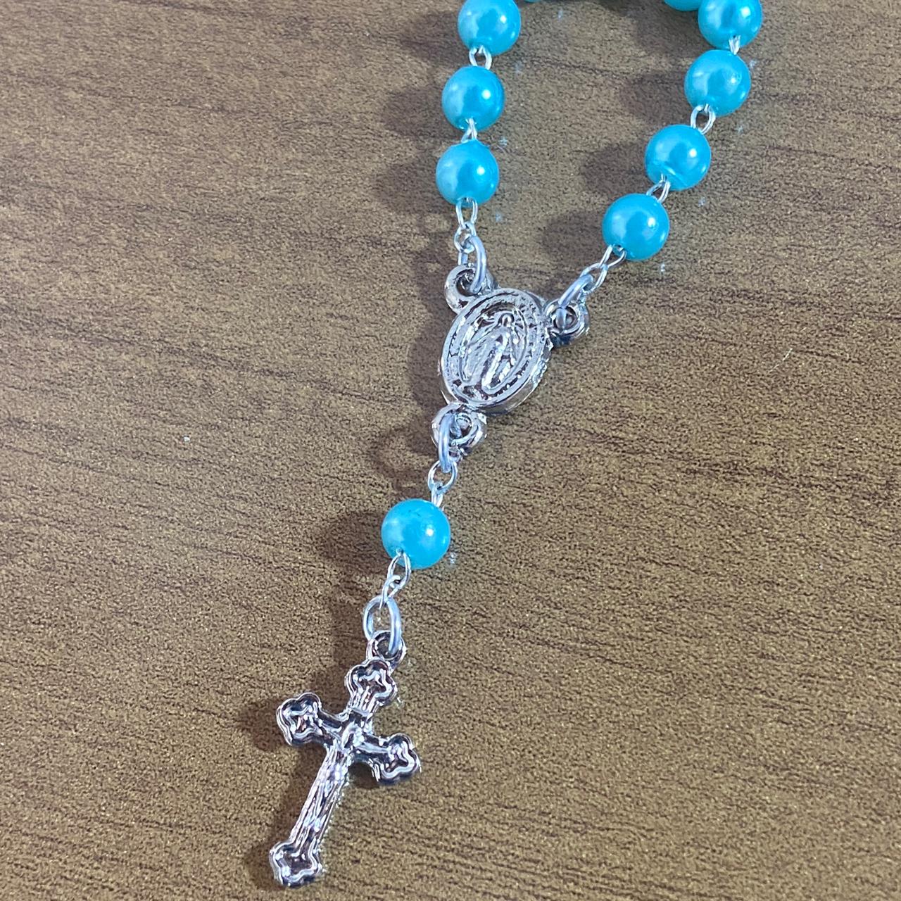 DEZENA DE DEDO PEROLA AZUL 6MM (12 UNIDADES)