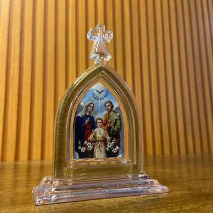 CAPELA ACRÍLICA P SAGRADA FAMÍLIA  12X8,5CM TRANSPARENTE (1 UNIDADE)