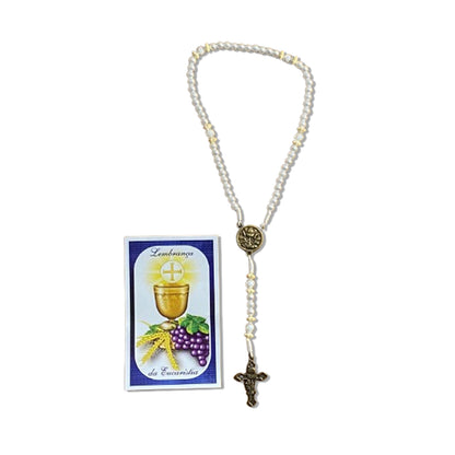 TERÇO PÉROLA LEMBRANÇA DA EUCARISTIA MD2 4MM (3 UNIDADES)