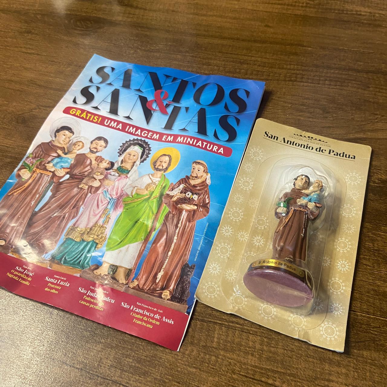IMAGEM DE RESINA IMPORTADA SANTO ANTÔNIO 11,5CM + REVISTA  (1 UNIDADE)