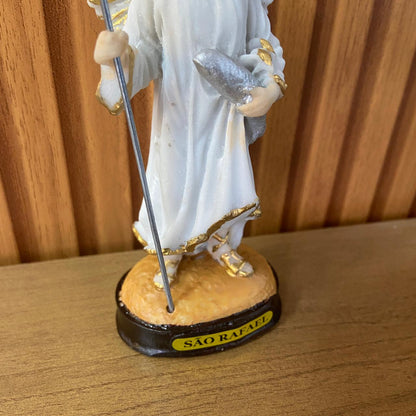 IMAGEM DE RESINA NACIONAL SÃO RAFAEL ARCANJO 14CM (1 UNIDADE)