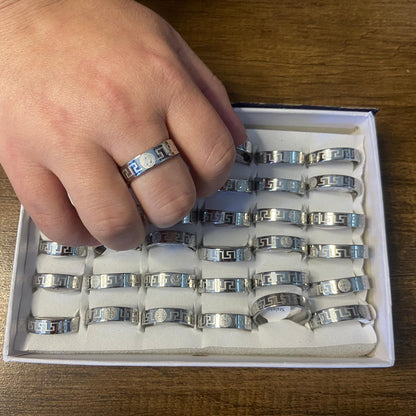 ANEL AÇO INOX MEDALHA SÃO BENTO  (36 UNIDADES)