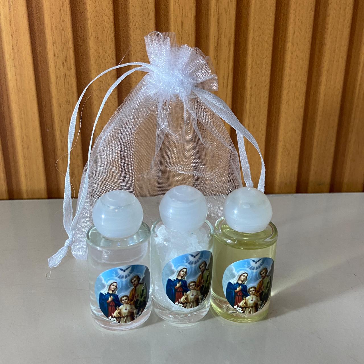 KIT AGUA SAL E ÓLEO SAGRADA FAMÍLIA  (1 UNIDADE)