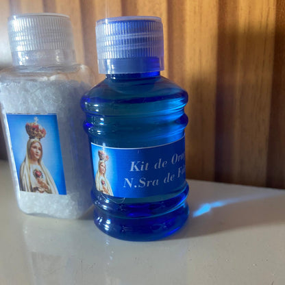 KIT AGUA E SAL NOSSA SENHORA DE FÁTIMA (1 UNIDADE)
