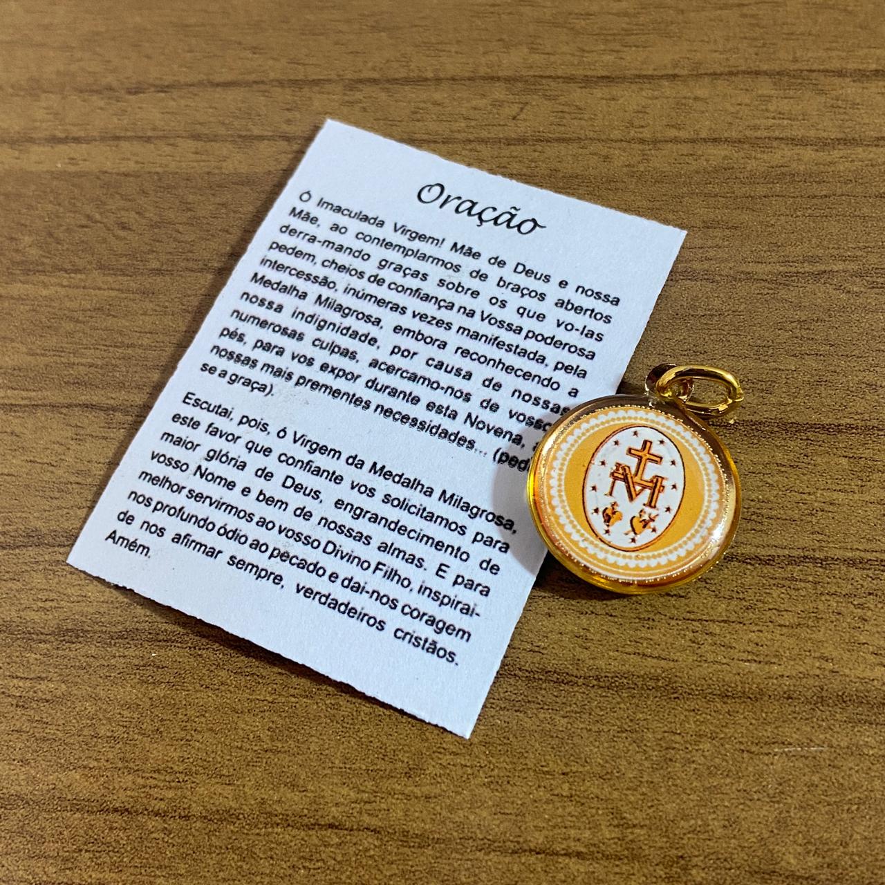 MEDALHA DUPLA FACE NOSSA SENHORA DAS GRAÇAS (12 UNIDADES)