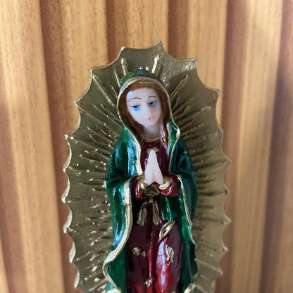 IMAGEM DE RESINA NACIONAL NOSSA SENHORA DE GUADALUPE 13CM (1 UNIDADE)