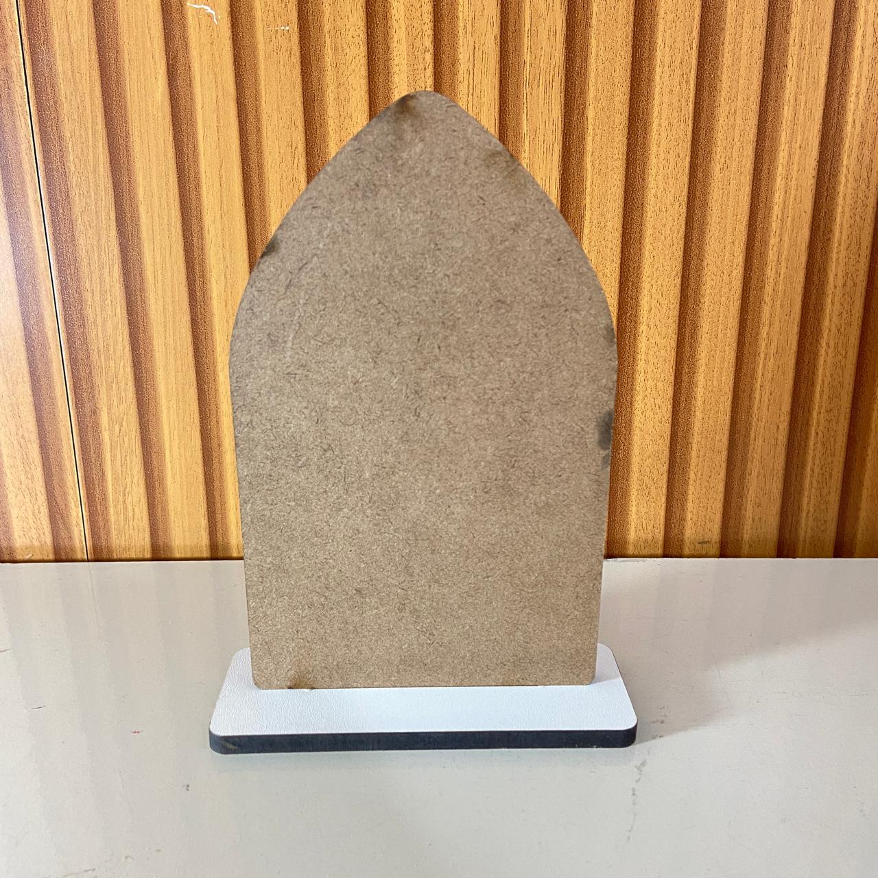 CAPELA MDF VITRAL SAGRADA FAMÍLIA 18CM (1 UNIDADE)