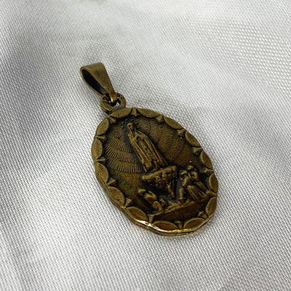 MEDALHA ITALIANA OURO VELHO NOSSA SENHORA DE FÁTIMA (6 UNIDADES)