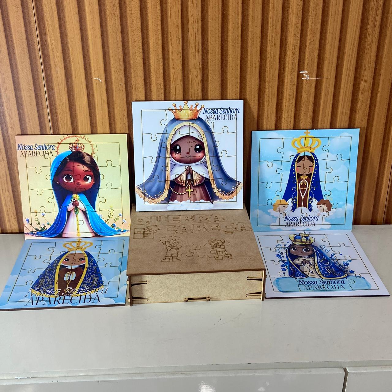 KIT QUEBRA CABEÇA INFANTIL MDF NOSSA SENHORA APARECIDA  (5 UNIDADE)