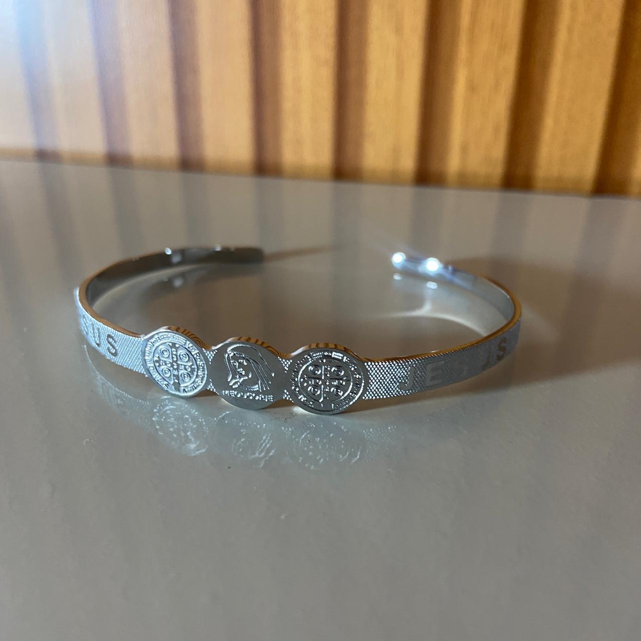 BRACELETE AÇO INOX  MEDIUGORIE  (1 UNIDADE)