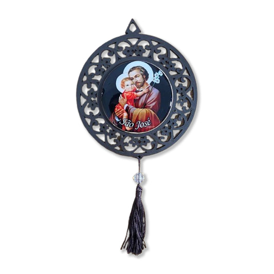 MANDALA MDF TABACO SÃO JOSÉ 26CM (1 UNIDADE)