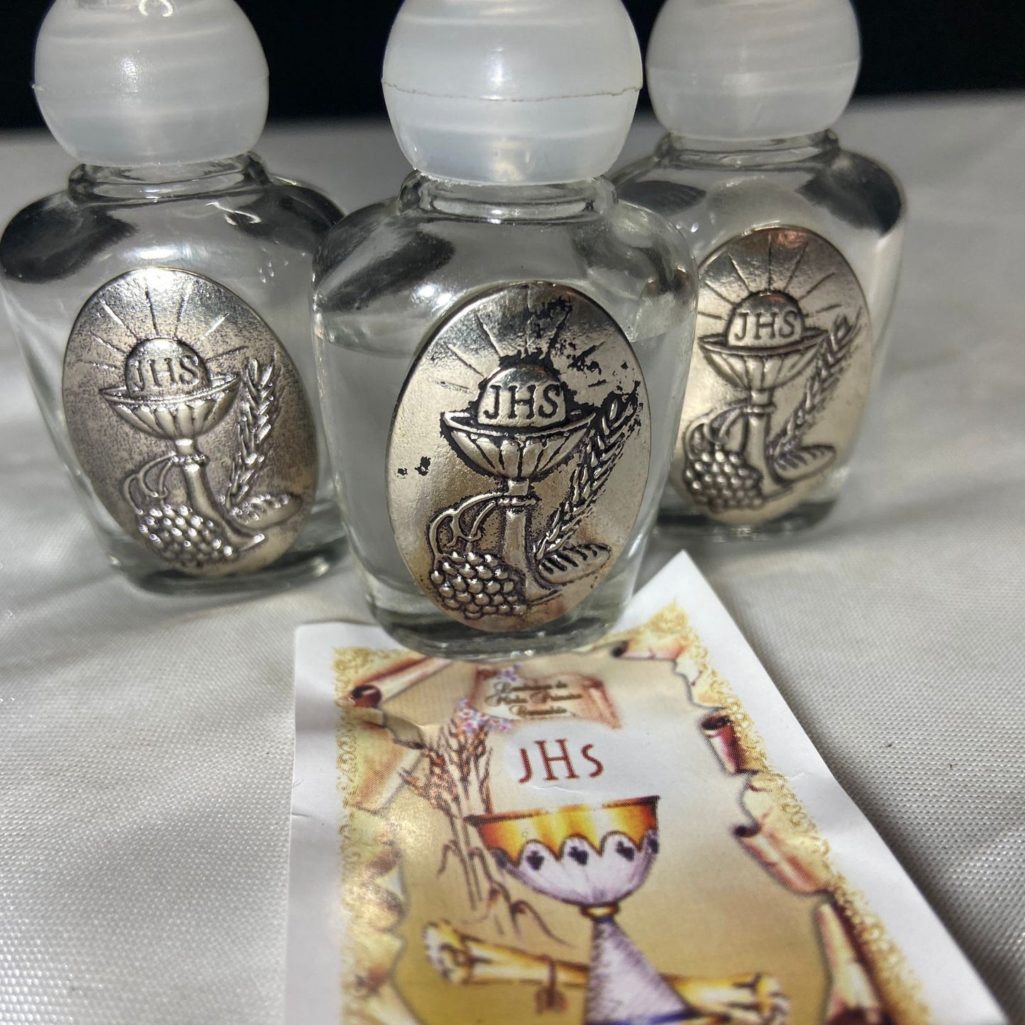 PORTA AGUA BENTA DE VIDRO EUCARISTIA MOD2 (3 UNIDADES)