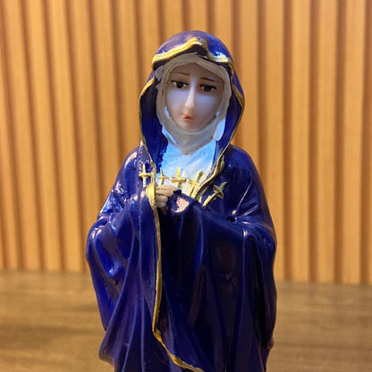 IMAGEM DE RESINA NACIONAL NOSSA SENHORA DAS DORES 20CM (1 UNIDADE)