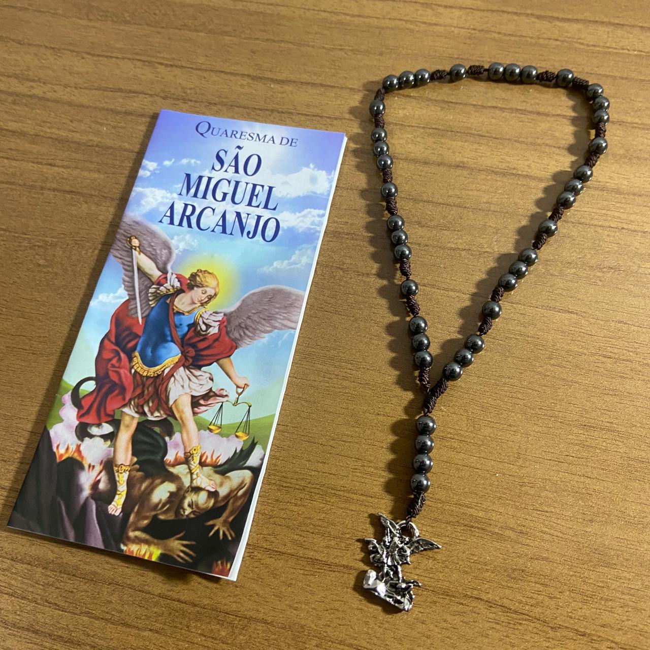 ROSÁRIO DE HEMATITA SÃO MIGUEL ARCANJO 06MM (1 UNIDADE)