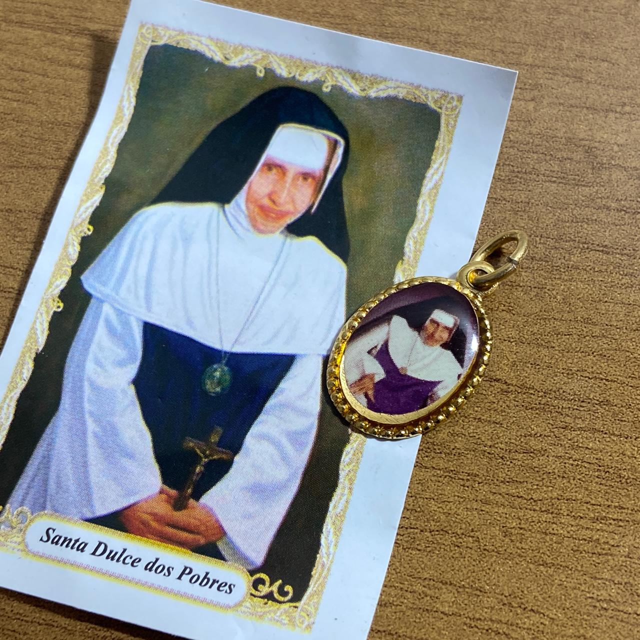 MEDALHA ALUMINIO SANTA DULCE DOS POBRES (36 UNIDADES)