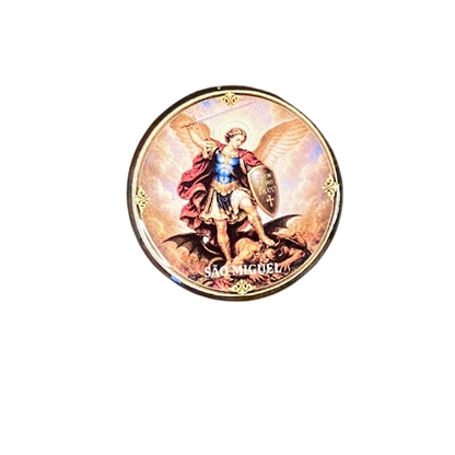 IMÃ MEDALHÃO RESINADO SÃO MIGUEL ARCANJO (1 UNIDADE)