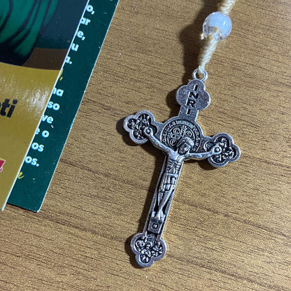 TERÇO ACRÍLICO VERDE COM FECHO SANTA LUZIA 08MM (1 UNIDADE)