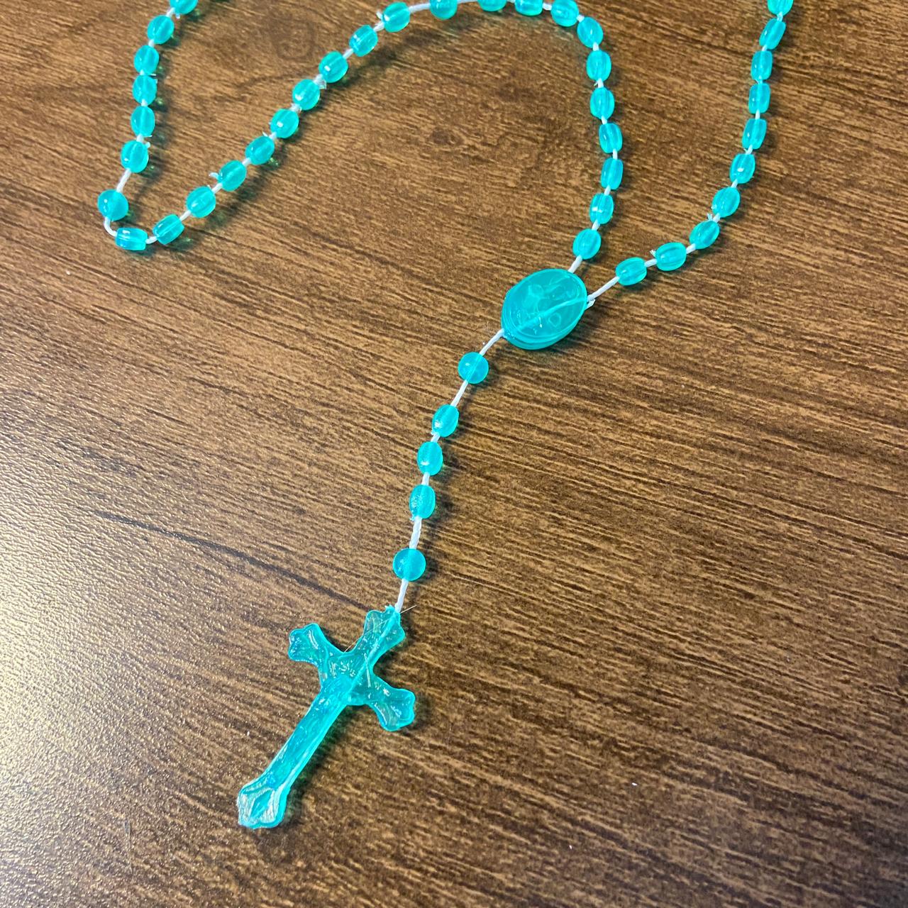 TERÇO ACRÍLICO P VERDE CLARO (12 UNIDADES)