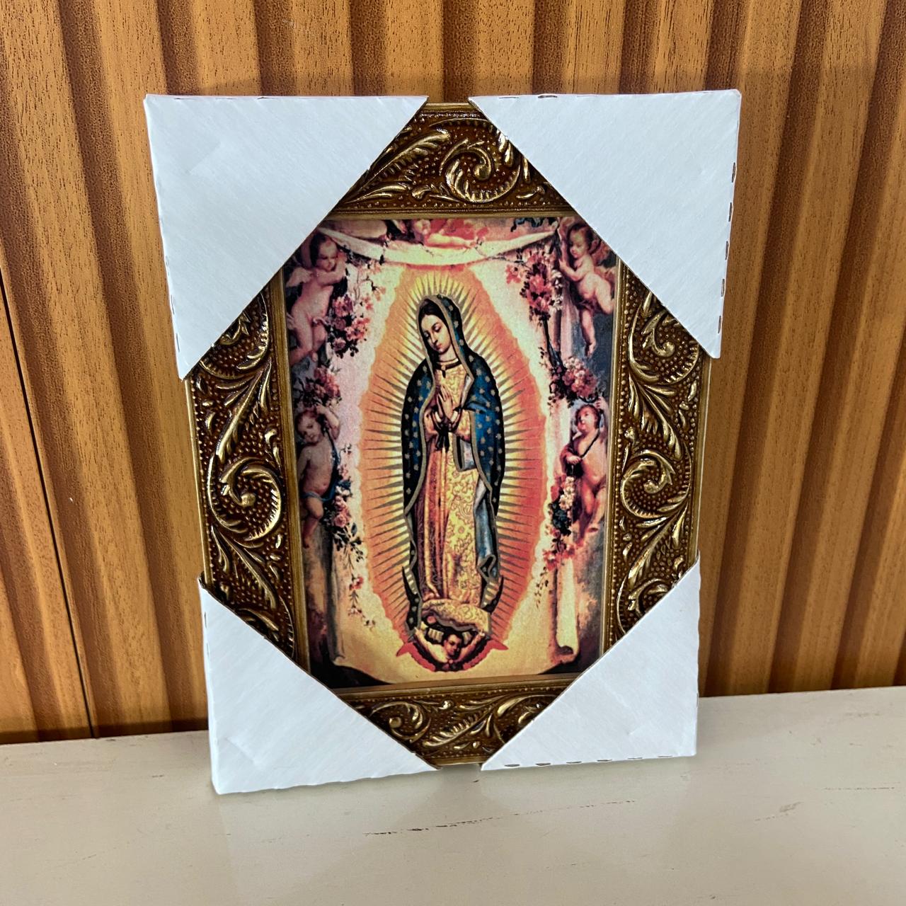QUADRO COM MOLDURA RESINADO NOSSA SENHORA DE GUADALUPE 20,5X15,5 (1 UNIDADE)