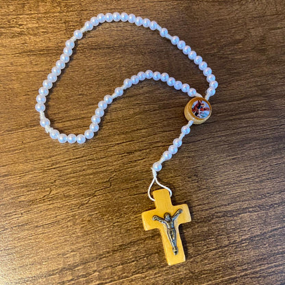 TERÇO PÉROLA MIRIM SÃO MIGUEL ARCANJO 06MM (12 UNIDADES)