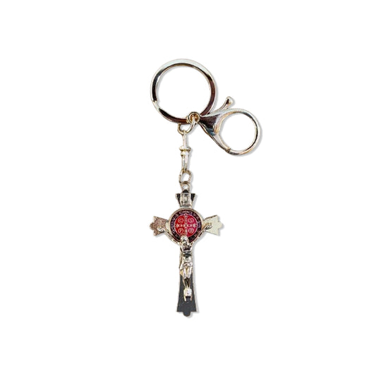 CHAVEIRO LUXO CRUCIFIXO DOURADO SÃO BENTO (6 UNIDADES)