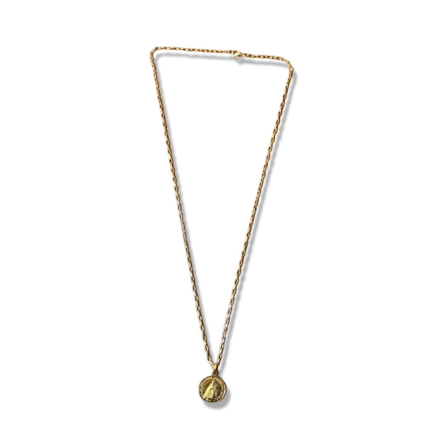 CORRENTE DOURADA NOSSA SENHORA APARECIDA E BASÍLICA MOD2 ( 1 UNIDADE)