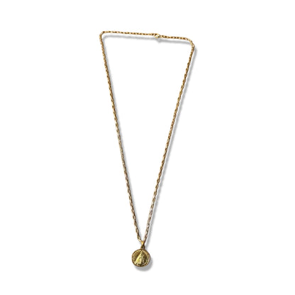 CORRENTE DOURADA NOSSA SENHORA APARECIDA E BASÍLICA MOD2 ( 1 UNIDADE)