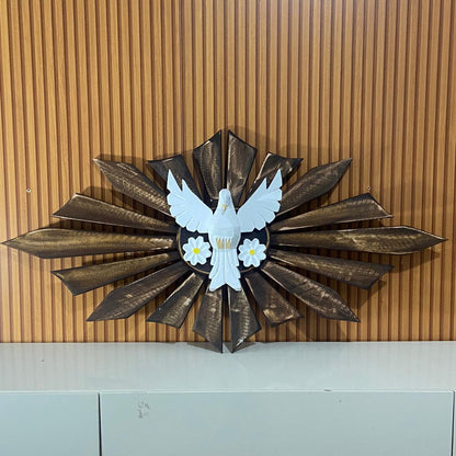 MANDALA MADEIRA MARROM DIVINO ESPIRITO SANTO 48CMX1M  (1 UNIDADE)